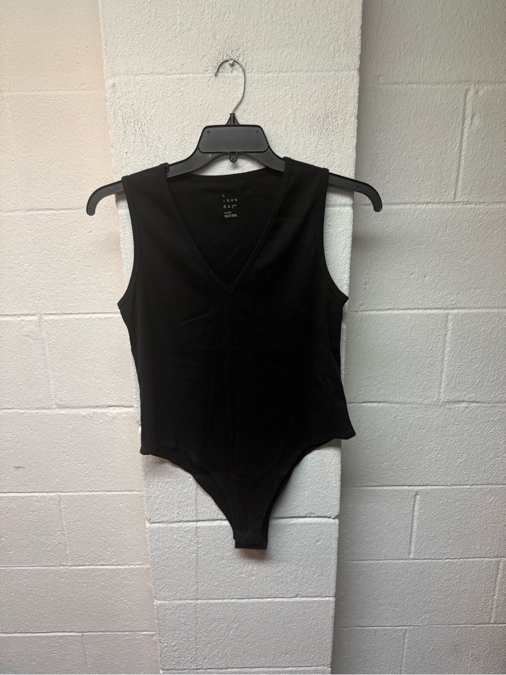 a new day Black V-Neck Sleeveless Bodysuit